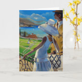 Trish Biddle - Tennis auf dem Riviera Karte (Gelbe Blume)