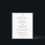 Trisha Black and White Budget Einladung zur Hochze<br><div class="desc">Moderne Hochzeitseinladungen mit einem sauberen Design mit Serif- und Script-Schriftart.</div>