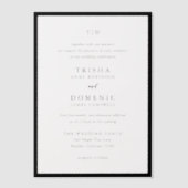 Trisha Black and White Modern Wedding Pergament Einladungen (Vorderseite)