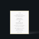Trisha Butter Yellow Budget Einladung<br><div class="desc">Moderne Hochzeitseinladungen mit einem sauberen Design mit Serif- und Script-Schriftart.</div>