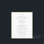 Trisha Butter Yellow Budget Einladung<br><div class="desc">Moderne Hochzeitseinladungen mit einem sauberen Design mit Serif- und Script-Schriftart.</div>