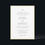 Trisha Butter Yellow Modern Wedding Einladung<br><div class="desc">Moderne Hochzeitseinladungen mit einem sauberen Design mit Serif- und Script-Schriftart.</div>