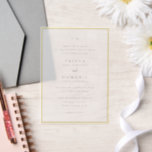 Trisha Butter Yellow Modern Wedding Pergament Einladungen<br><div class="desc">Moderne Hochzeitseinladungen mit einem sauberen Design mit Serif- und Script-Schriftart.</div>