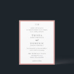 Trisha Coral Pink Budget Einladung Hochzeit<br><div class="desc">Moderne Hochzeitseinladungen mit einem sauberen Design mit Serif- und Script-Schriftart.</div>