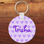 Trisha im Lila Schlüsselanhänger (Vorderseite)