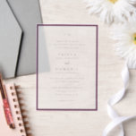 Trisha Lila Moderne Hochzeit Pergament Einladungen<br><div class="desc">Moderne Hochzeitseinladungen mit einem sauberen Design mit Serif- und Script-Schriftart.</div>