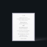 Trisha Lilac Budget Wedding Einladung<br><div class="desc">Moderne Hochzeitseinladungen mit einem sauberen Design mit Serif- und Script-Schriftart.</div>