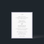 Trisha Lilac Budget Wedding Einladung<br><div class="desc">Moderne Hochzeitseinladungen mit einem sauberen Design mit Serif- und Script-Schriftart.</div>