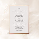 Trisha Modern Wedding Folieneinladung<br><div class="desc">Moderne Hochzeitseinladungen mit einem sauberen Design mit Serif- und Script-Schriftart.</div>