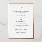 Trisha Modern Wedding Folieneinladung (Vorderseite)