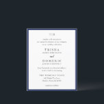 Trisha Navy Blue Budget Einladung zur Hochzeit<br><div class="desc">Moderne Hochzeitseinladungen mit einem sauberen Design mit Serif- und Script-Schriftart.</div>
