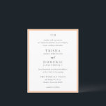 Trisha Peach Budget Einladung zur Hochzeit<br><div class="desc">Moderne Hochzeitseinladungen mit einem sauberen Design mit Serif- und Script-Schriftart.</div>