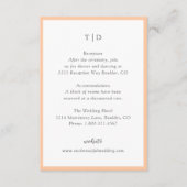 Trisha Peach Modern Wedding Begleitkarte (Vorderseite)