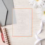 Trisha Peach Modern Wedding Pergament Einladungen<br><div class="desc">Moderne Hochzeitseinladungen mit einem sauberen Design mit Serif- und Script-Schriftart.</div>