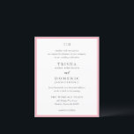 Trisha Pink Budget Wedding Einladung<br><div class="desc">Moderne Hochzeitseinladungen mit einem sauberen Design mit Serif- und Script-Schriftart.</div>