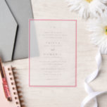 Trisha Pink Moderne Hochzeit Pergament Einladungen<br><div class="desc">Moderne Hochzeitseinladungen mit einem sauberen Design mit Serif- und Script-Schriftart.</div>