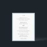 Trisha Powder Blue Budget Hochzeit Einladung<br><div class="desc">Moderne Hochzeitseinladungen mit einem sauberen Design mit Serif- und Script-Schriftart.</div>