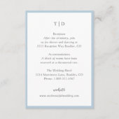 Trisha Powder Blue Modern Wedding Begleitkarte (Vorderseite)