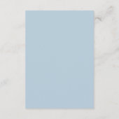 Trisha Powder Blue Modern Wedding Begleitkarte (Rückseite)