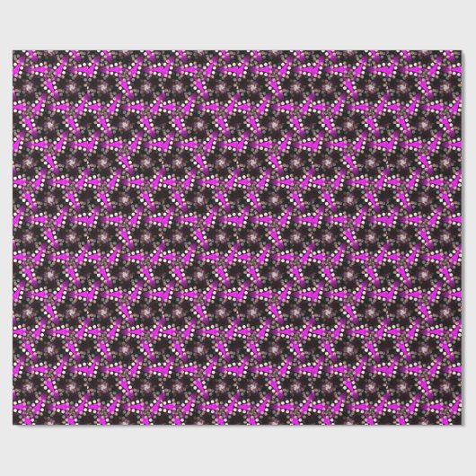 TriShapa Black Pink Wrapping Paper Geschenkpapier (Flach)