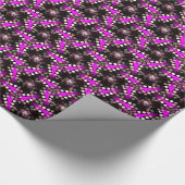 TriShapa Black Pink Wrapping Paper Geschenkpapier (Ecke)