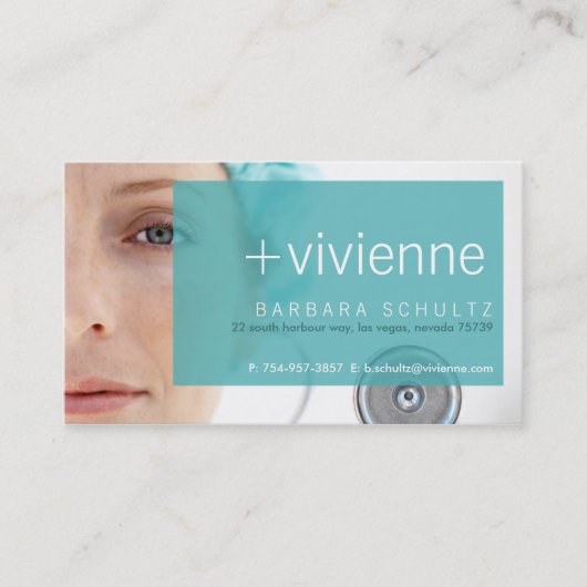 Trish's Gesicht [blau] Visitenkarten Visitenkarte (Vorderseite)