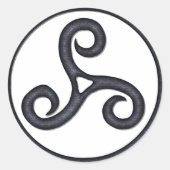 Triskel Runder Aufkleber (Vorderseite)