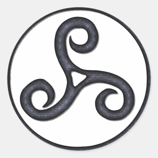 Triskel Runder Aufkleber (Vorderseite)