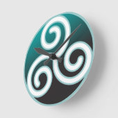 Triskele Celtic Spiral Runde Wanduhr (Winkel)