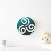 Triskele Celtic Spiral Runde Wanduhr (Zuhause)