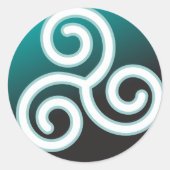 Triskele Celtic Spiral Runder Aufkleber (Vorderseite)