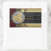 Triskele Dekoratives Buchzeichen Rechteckiger Aufkleber (Tasche)