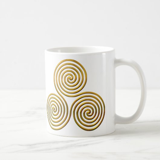 Triskele-Gold Kaffeetasse (Rechts)