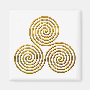 Triskele-gold Magnet