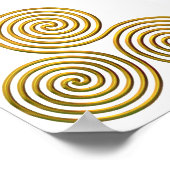 Triskele-gold-Poster Poster (Ecke)