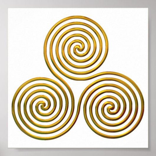 Triskele-gold-Poster Poster (Vorne)