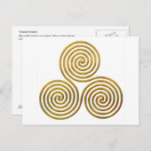 Triskele-gold Postkarte (Vorne/Hinten)