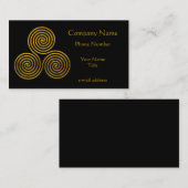 Triskele-Gold Visitenkarte (Vorne/Hinten)