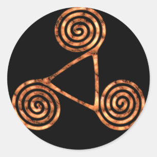 Triskele Kupfer Runder Aufkleber
