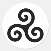 Triskele Runder Aufkleber (Vorderseite)