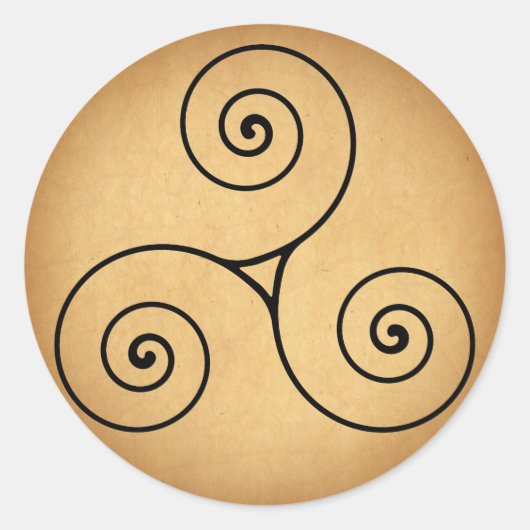 Triskele Runder Aufkleber (Vorderseite)