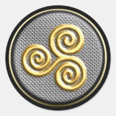 Triskele Runder Aufkleber (Vorderseite)