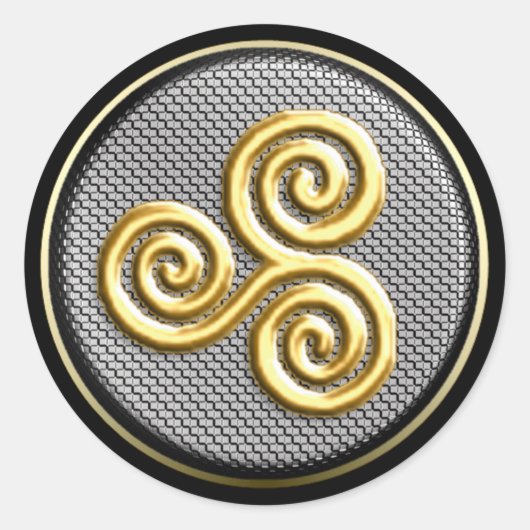 Triskele Runder Aufkleber (Vorderseite)