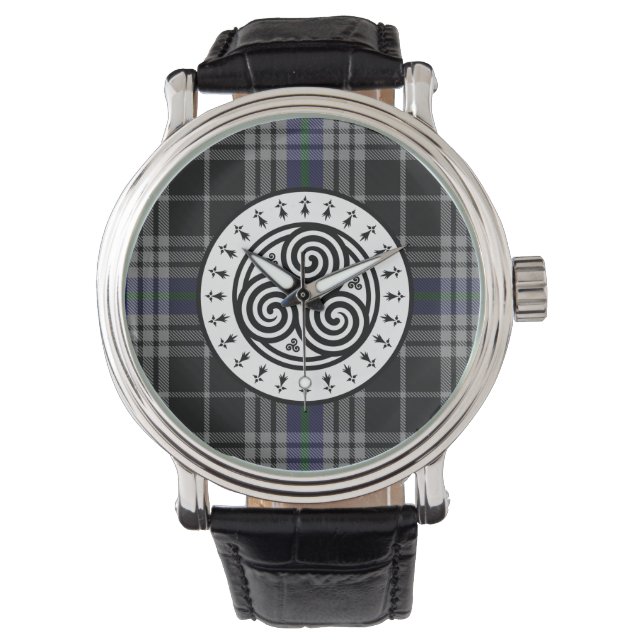 Triskele & Tartan National Breizh Armbanduhr (Vorderseite)