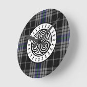 Triskele & Tartan National Breizh Runde Wanduhr (Winkel)