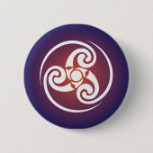 Triskele, Triple Spiral, Triskelion Symbol Celtic Button (Vorderseite)