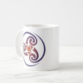 Triskele, Triple Spiral, Triskelion Symbol Celtic Kaffeetasse (Vorderseite Links)