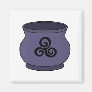 Triskele Triskelion Triple Spiral Cauldron Magnet