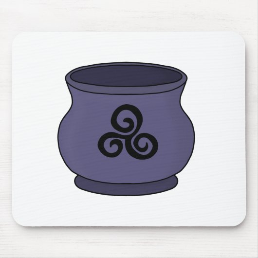 Triskele Triskelion Triple Spiral Cauldron Mousepad (Vorne)