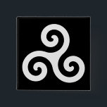 Triskelion Button<br><div class="desc">Spiral Triskelion Symbol in Schwarz und Weiß.</div>